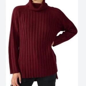 SANCTUARY NWT $99 Sugar Plum Ribbed LS Turtle Neck Sweater Size S